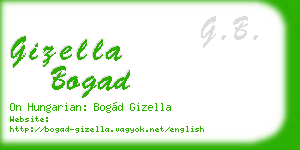gizella bogad business card